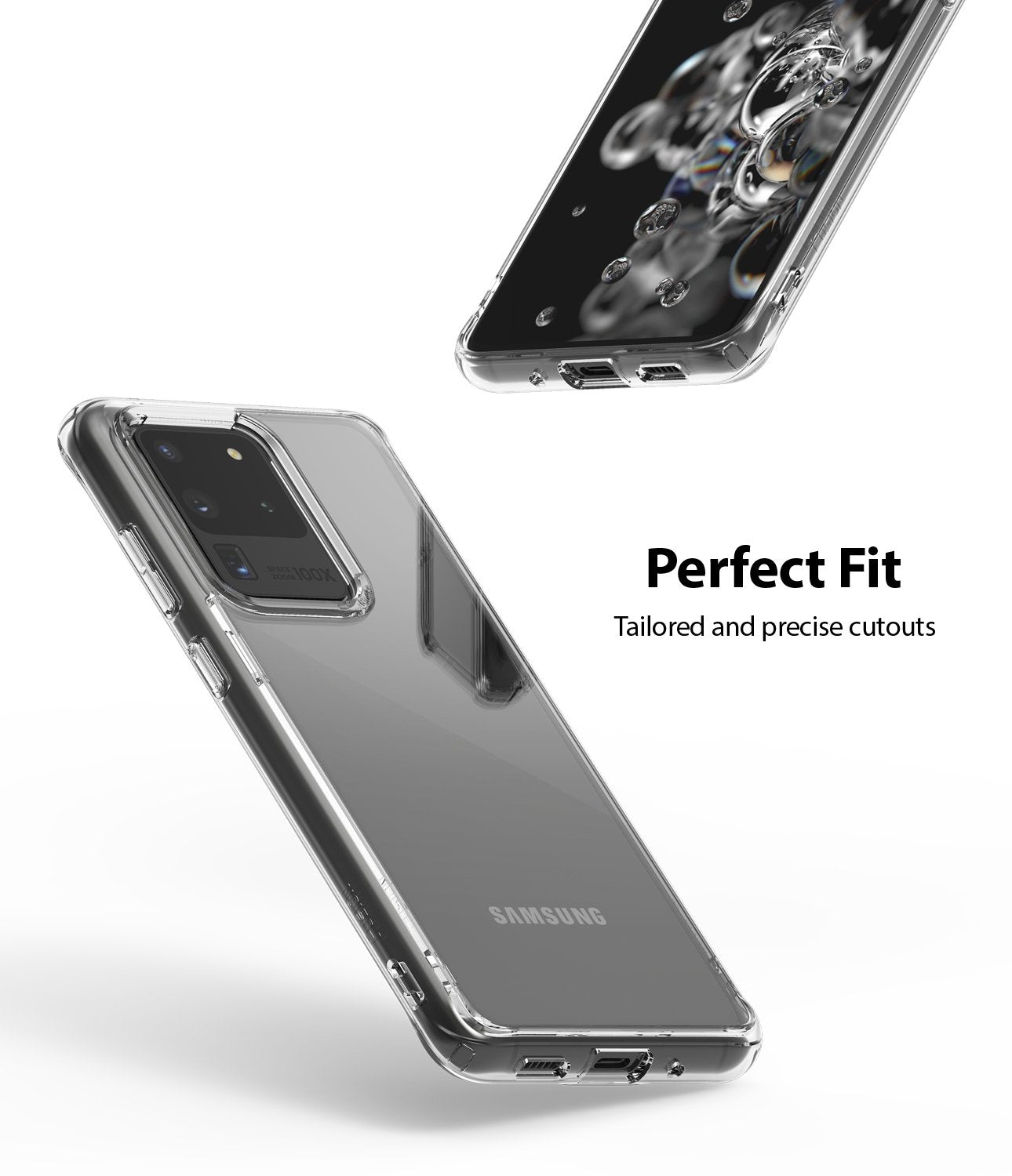 Ringke Galaxy S20 Ultra Case, FUSION, CLEAR, perfect fit