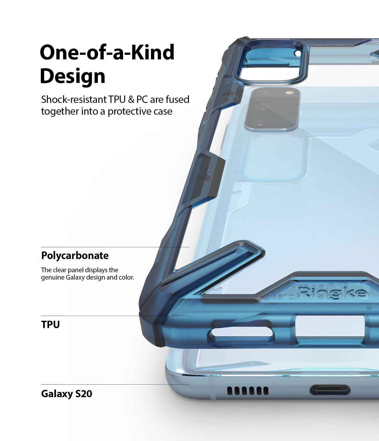Ringke Galaxy S20 Fusion-X Case Space Blue Color