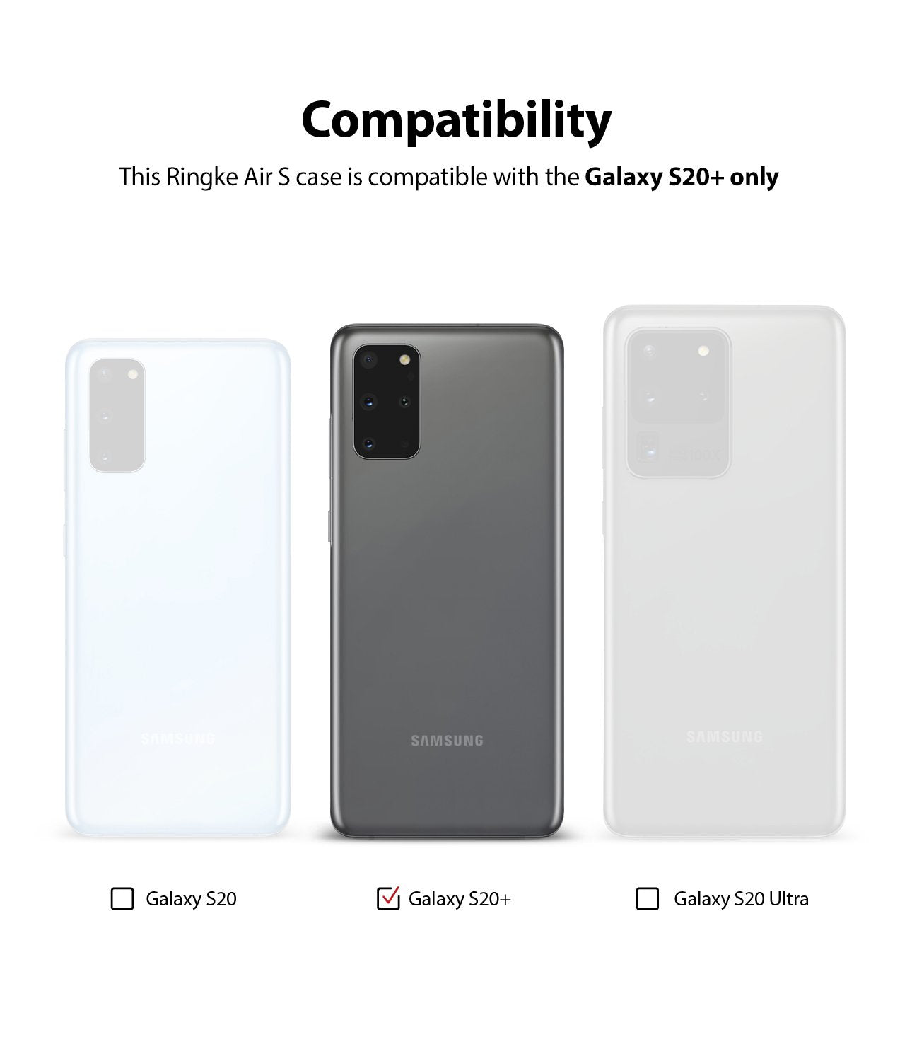 ringke Air-S Case compatible with galaxy s20 plus only