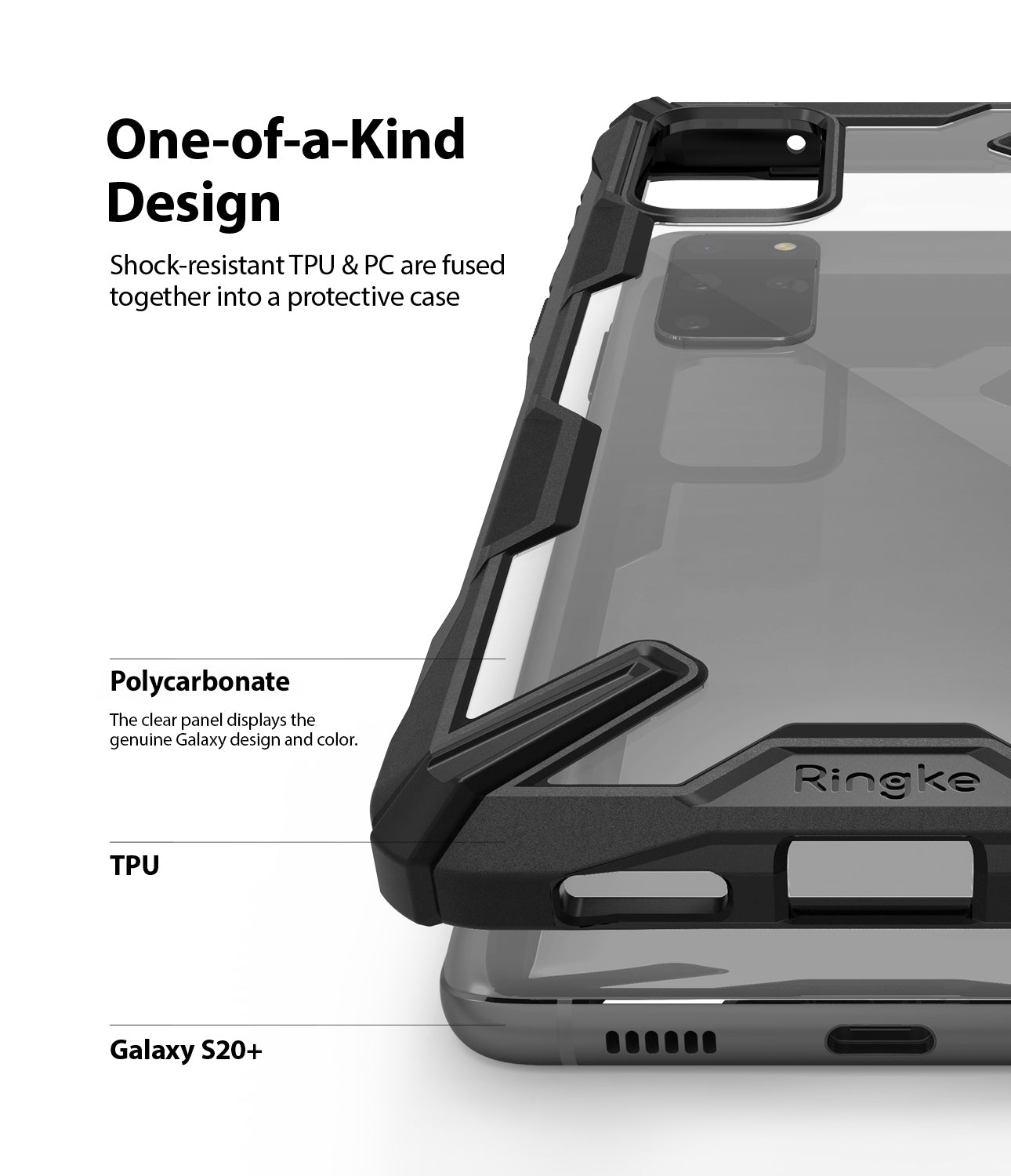 Ringke Galaxy S20 Plus Fusion-X Case Black Color