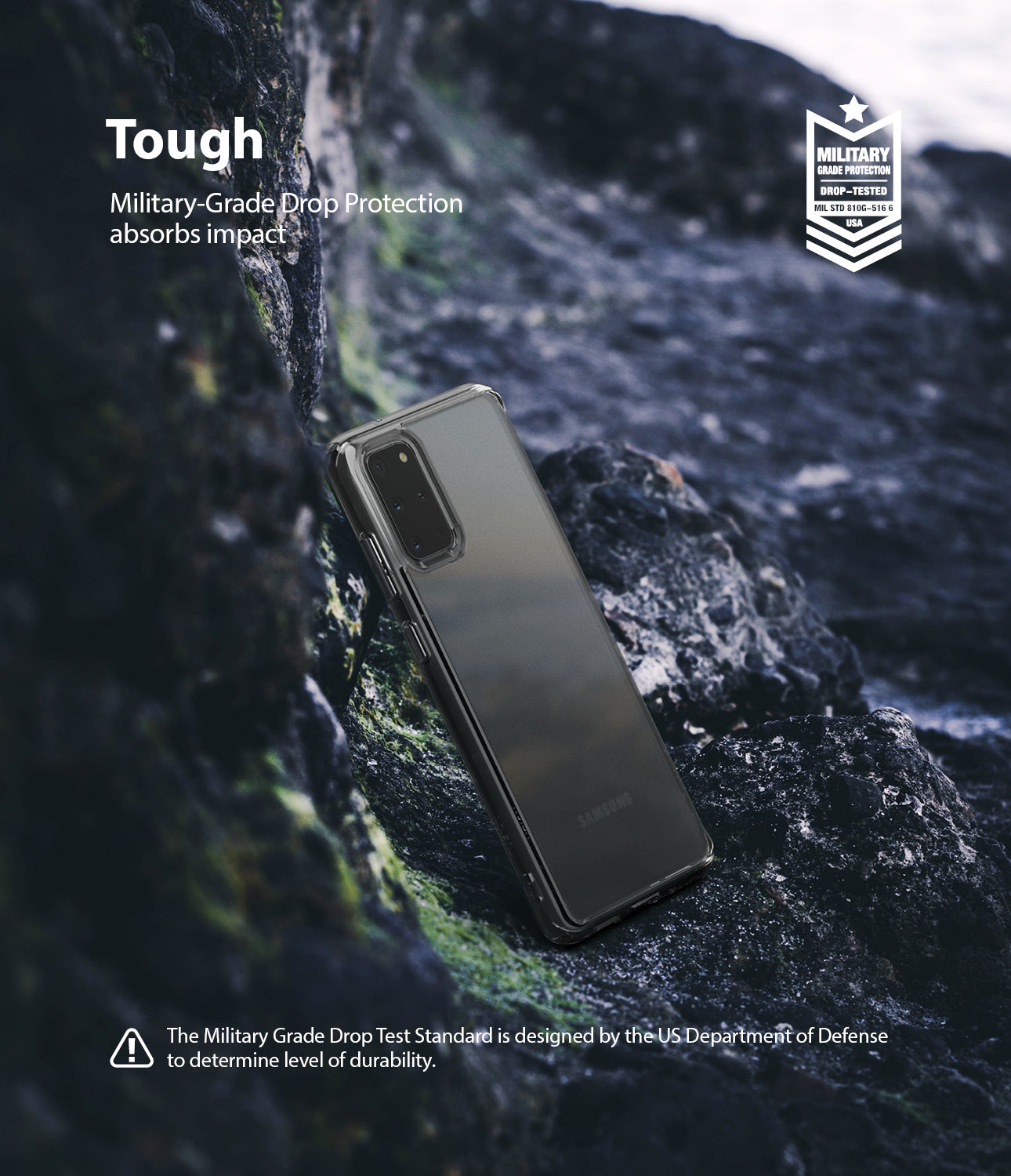 ringke Galaxy S20 plus Case Fusion case, No-Smudge Matte, frost clear, tough, drop protection