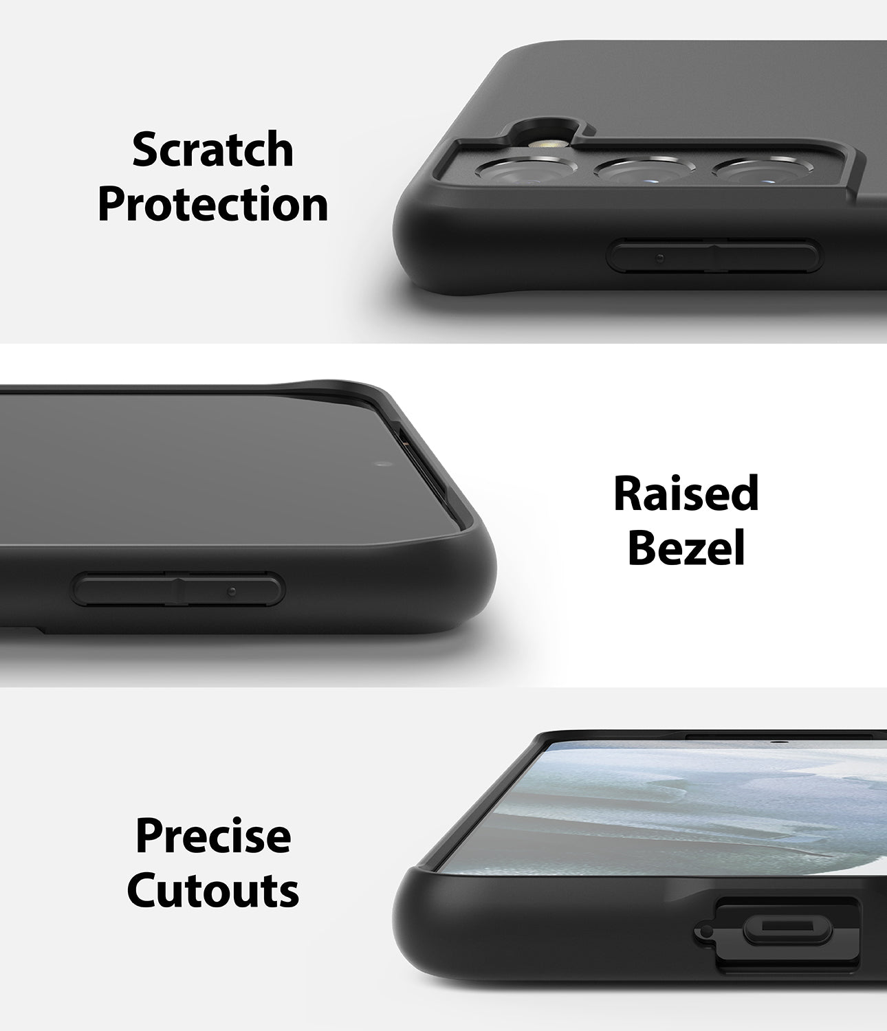 scratch protection with raised bezel
