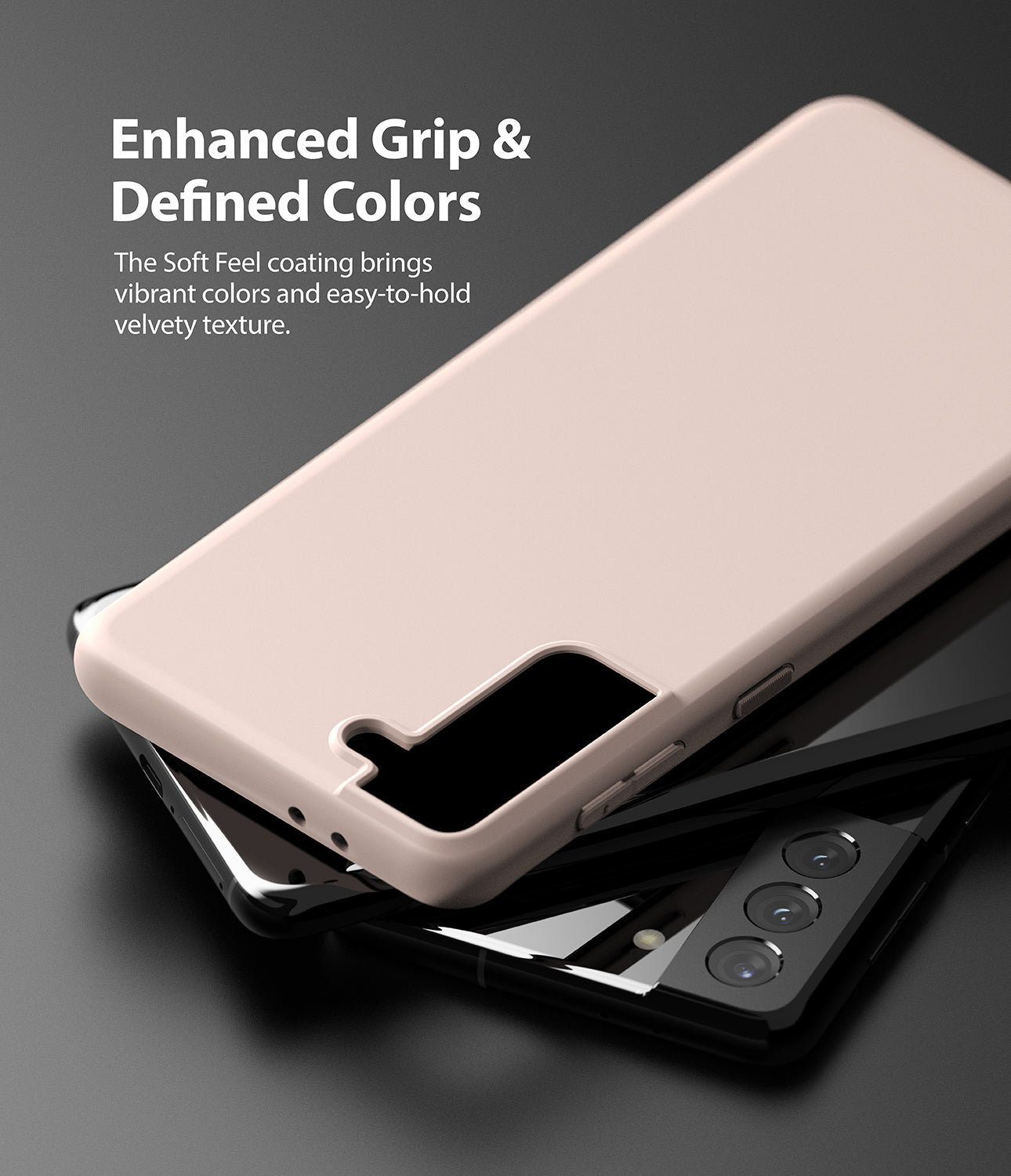 the soft feeling coating brings vibrant colors and easy to hold velvety texture