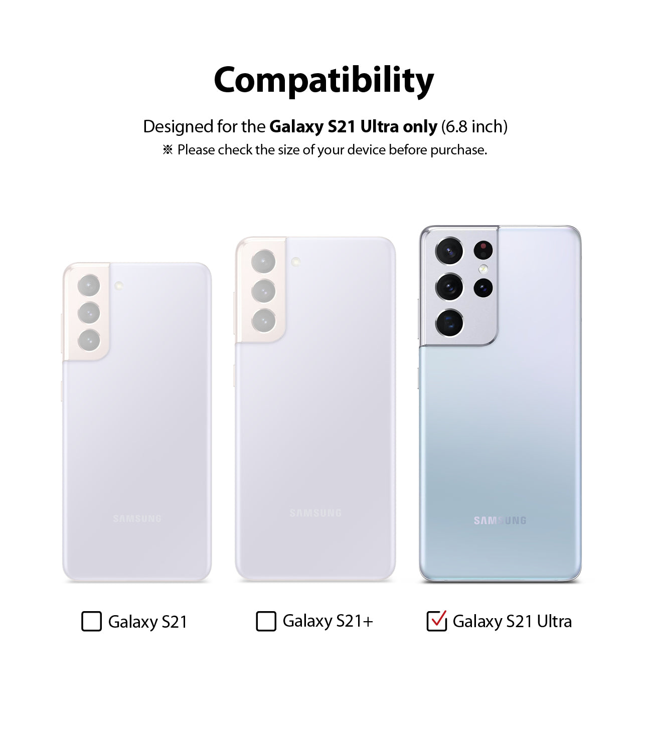 compatible with galaxy s21 ultra only