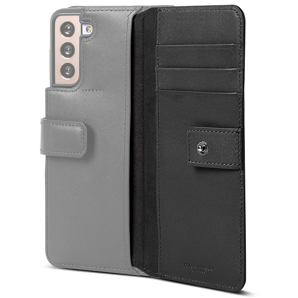 ringke folio signature plus with wallet insert designed for samsung galaxy s21 - black