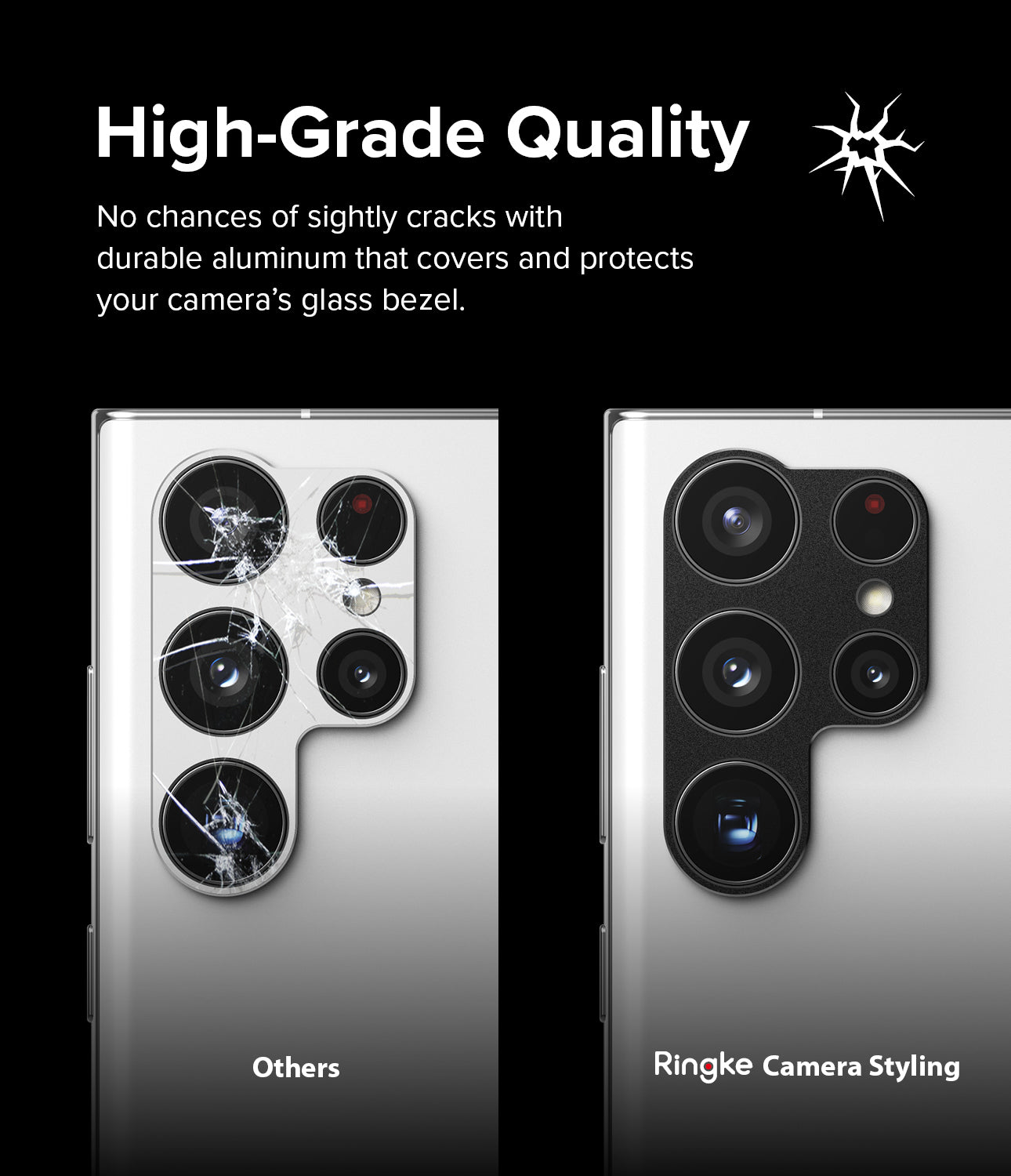 Galaxy S22 Ultra | Ringke Camera Styling - High Grade Quality | BLACK 