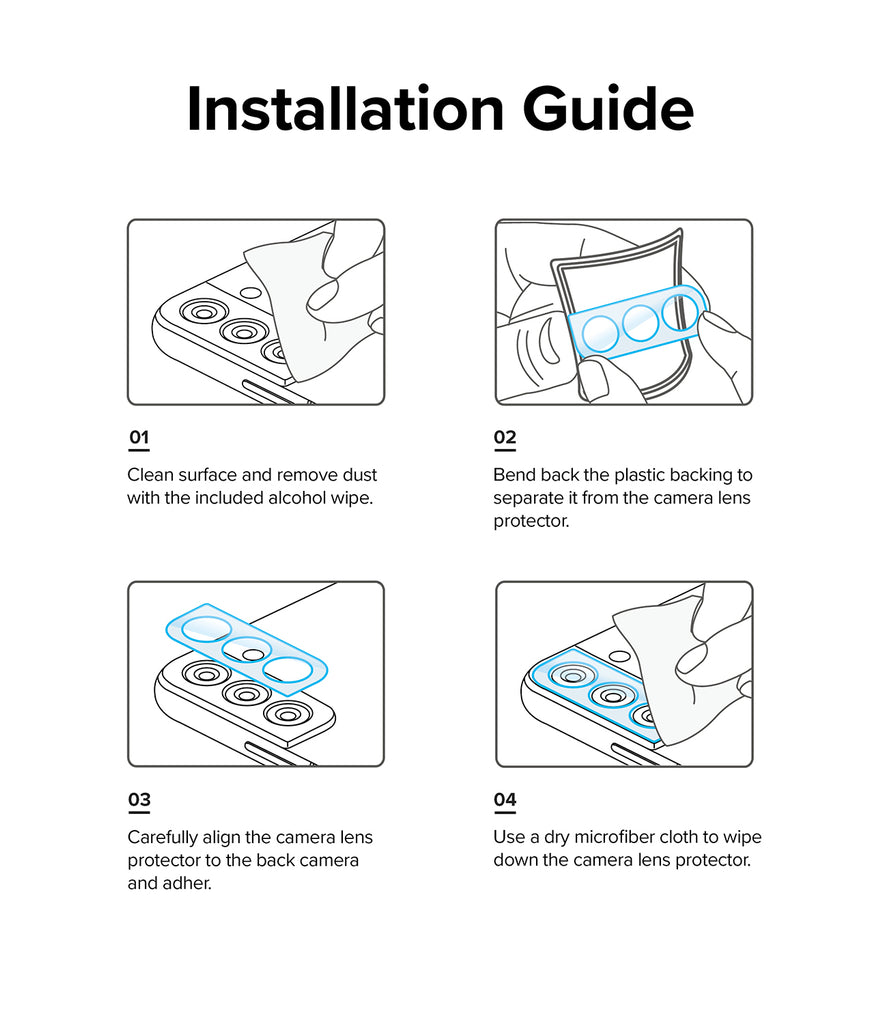 Galaxy S22 / S22 Plus Camera Protector Glass Installation Guide