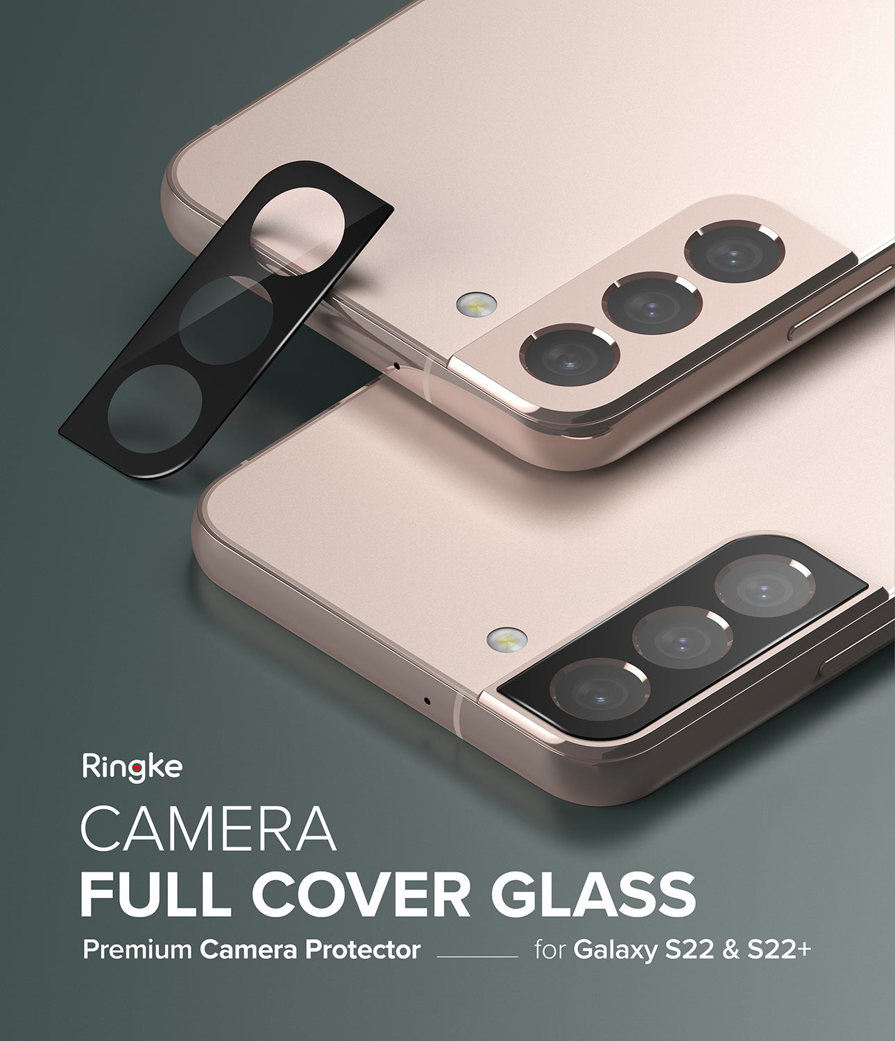 Galaxy S22 / S22 Plus Camera Protector Full Cover Glass [3 Pack]