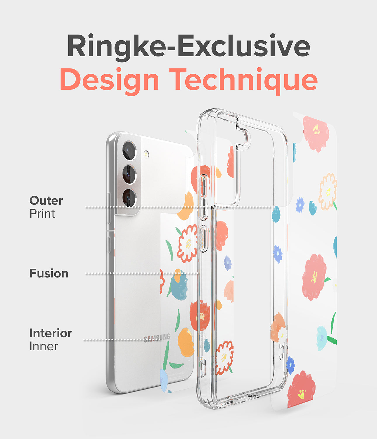 Galaxy S22 Case | Fusion Design | Floral, Wild Flowers, Seoul 