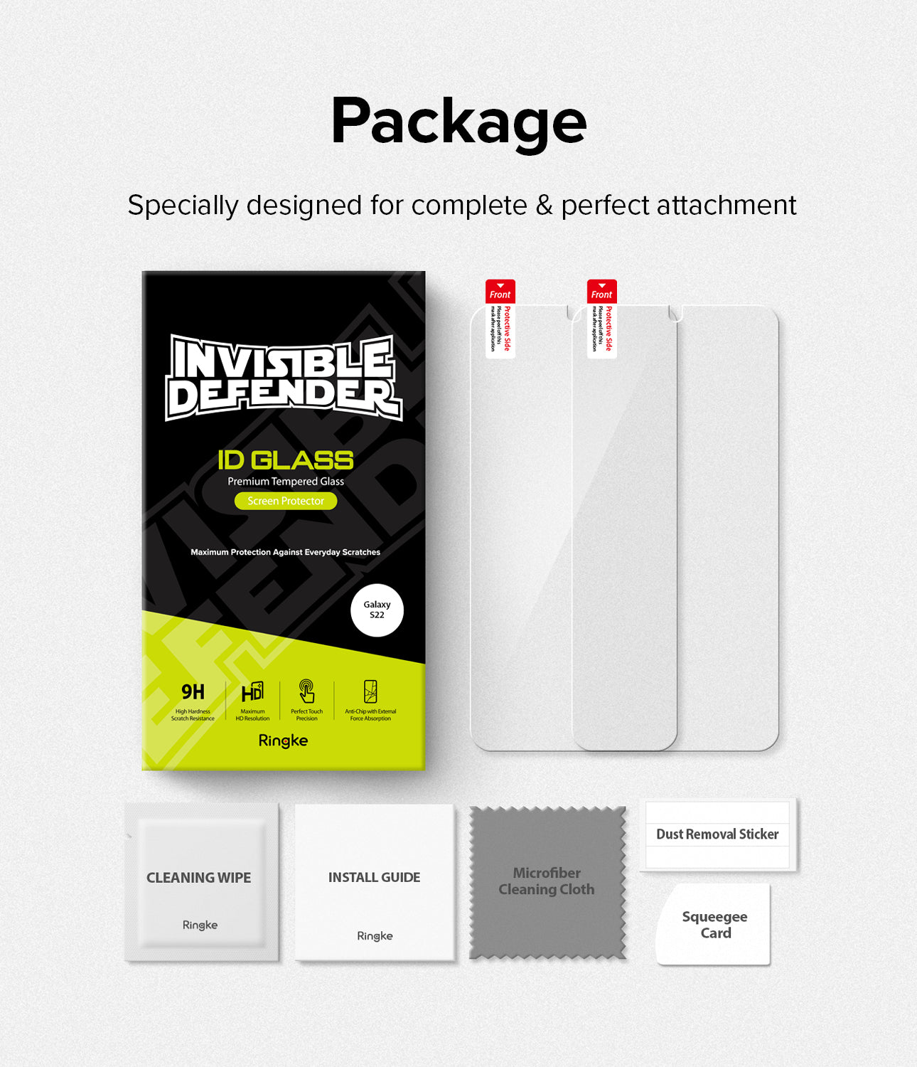 Galaxy S22 Screen Protector | Ringke Invisible Defender Glass Package