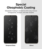 Special Oleophobic Coating l Oleophobic Coating is resistant to oil for easy removal of fingerprints, smudges, and water droplets.