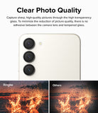 Clear Photo Quality l Capture sharp, high-quality pictures through the high transparency glass. To minimize the reduction of picture quality, there is no adhesive between the camera lens and tempered glass.