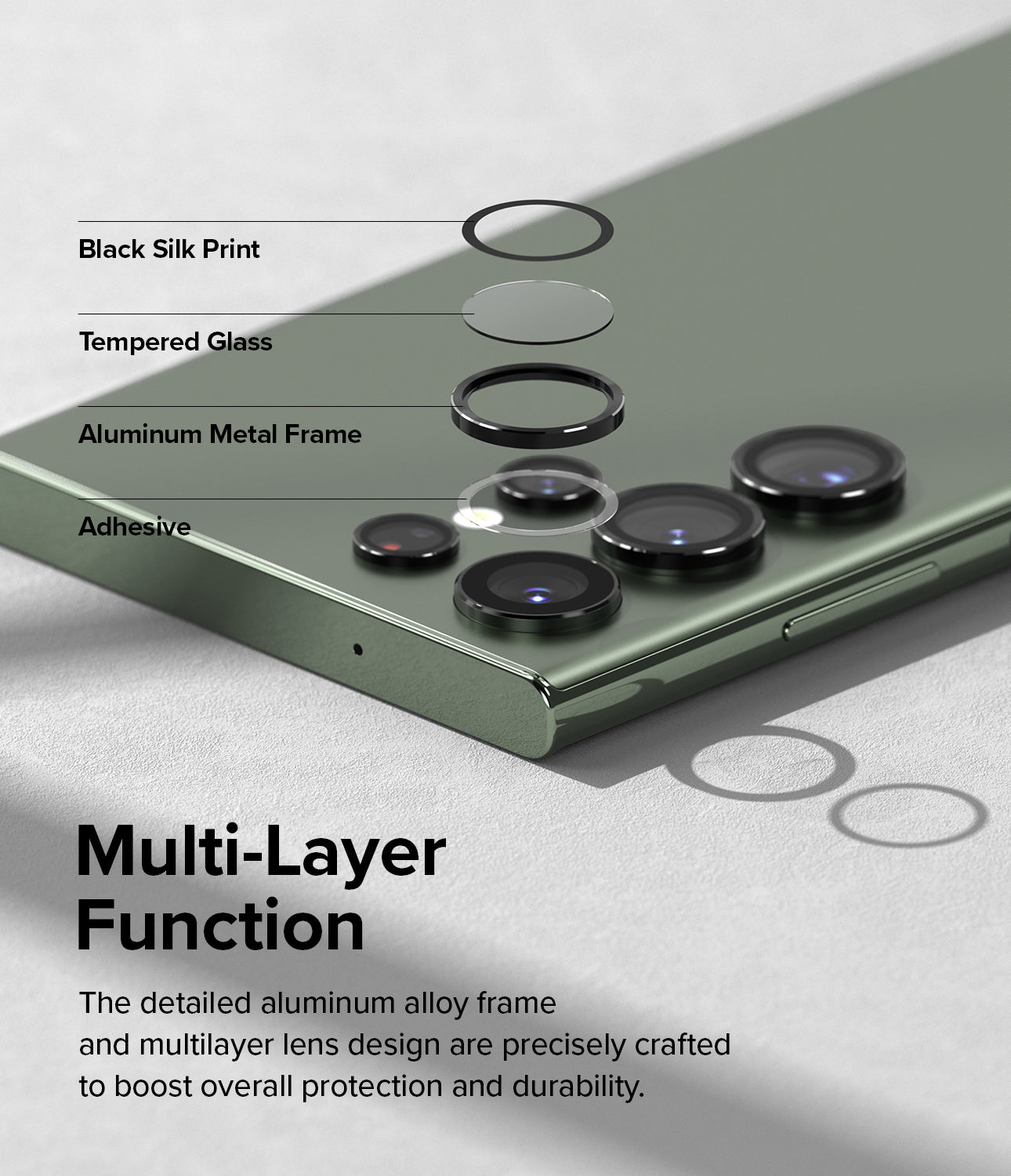 Multi-Layer Function l The detailed aluminum alloy frame and multilayer lens design are precisely crafted to boost overall protection and durability.