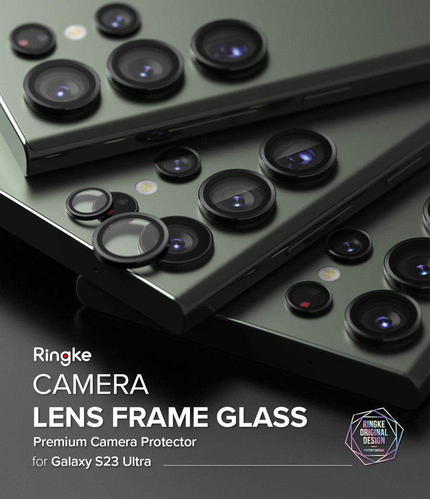 Ringke Camera Lens Frame Glass l Premium Camera Protector for Galaxy S23 Ultra