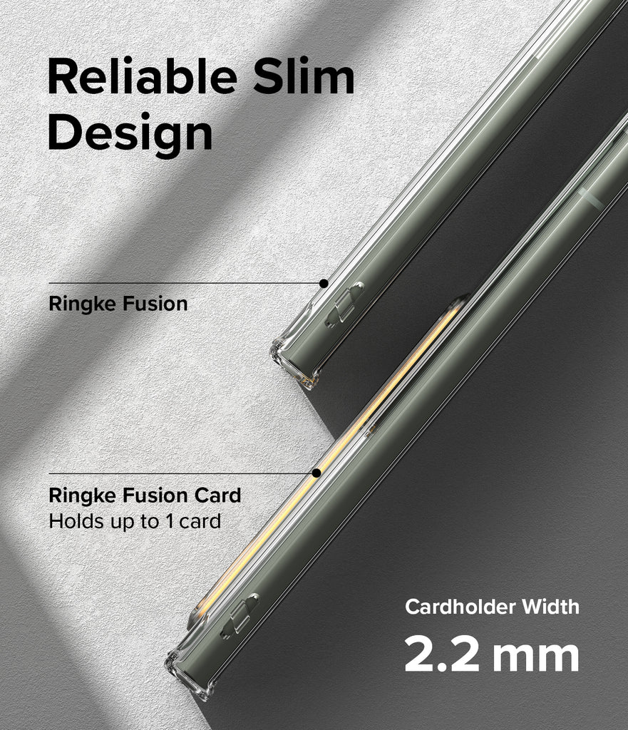 Reliable Slim Design l Ringke Fusion / Ringke Fusion Card - Holds up to 1 card. Cardholder Width: 2.2 mm