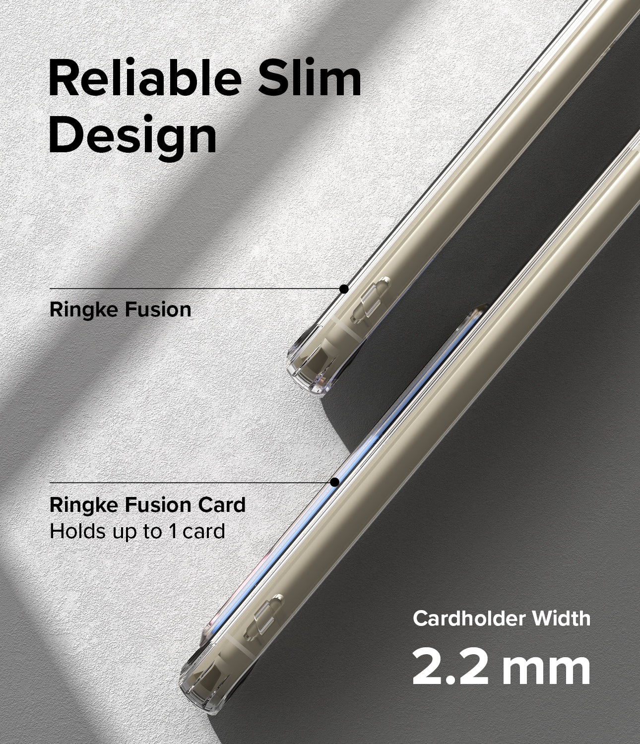 Reliable Slim Design l Ringke Fusion / Ringke Fusion Card - Holds up to 1 card / Cardholder Width 2.2 mm