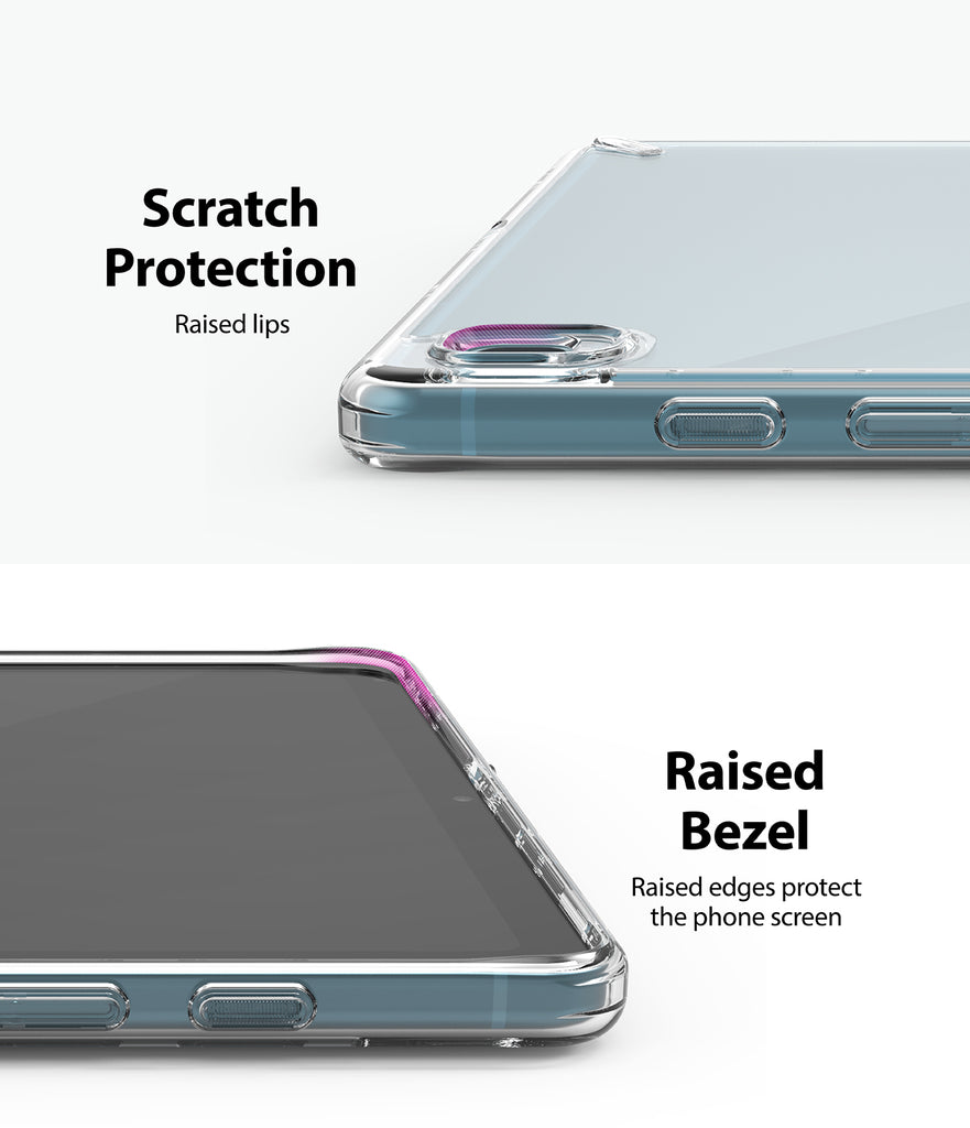 scratch protection with raised lips
