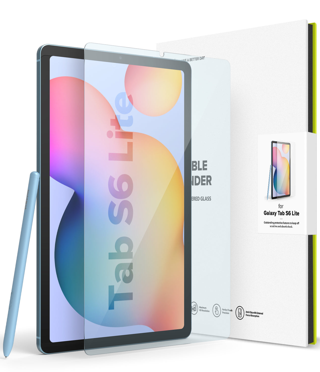 samsung galaxy tab s6 lite screen protector - ringke invisible defender tempered glass