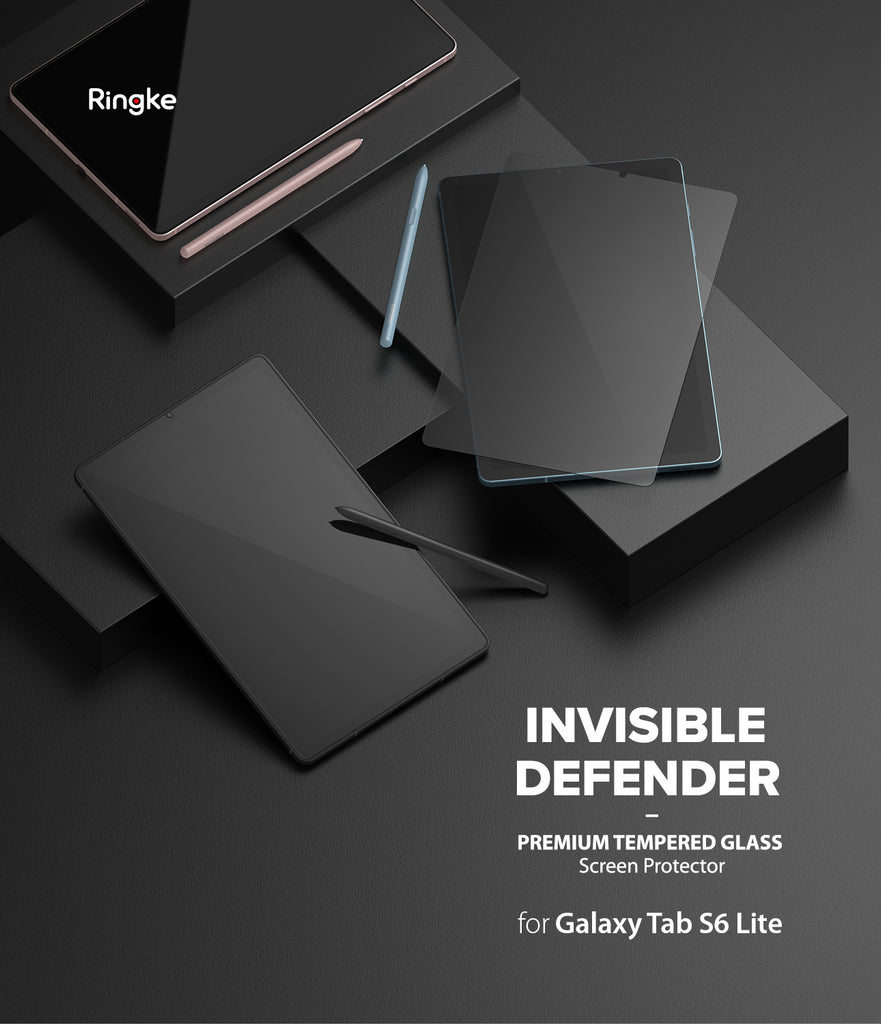 samsung galaxy tab s6 lite screen protector - ringke invisible defender tempered glass