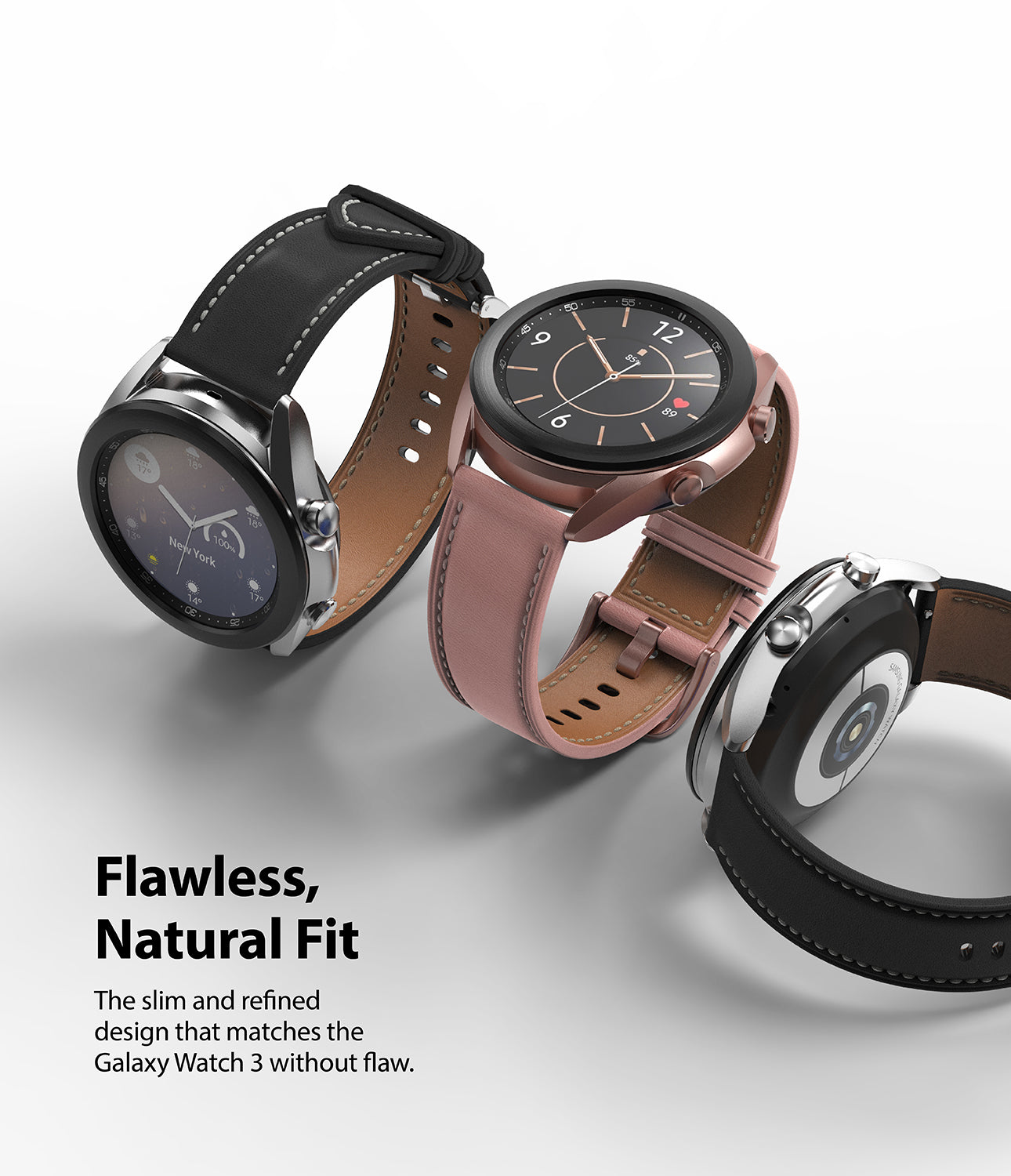 the slim and refined design that matches the galaxy watch 3 without flaw