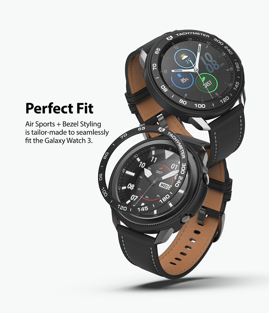 air sports + bezel styling is tailor-made to seamlessly fit the galaxy watch 3
