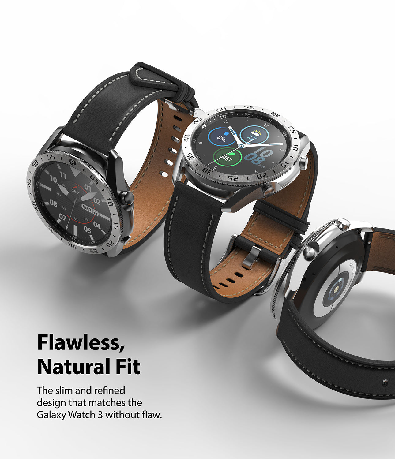the slim and refined design that matches the galaxy watch 3 without flaw