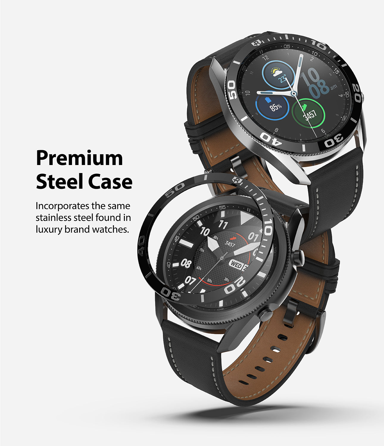 incorporates the same stainless steel found in luxury brand watches