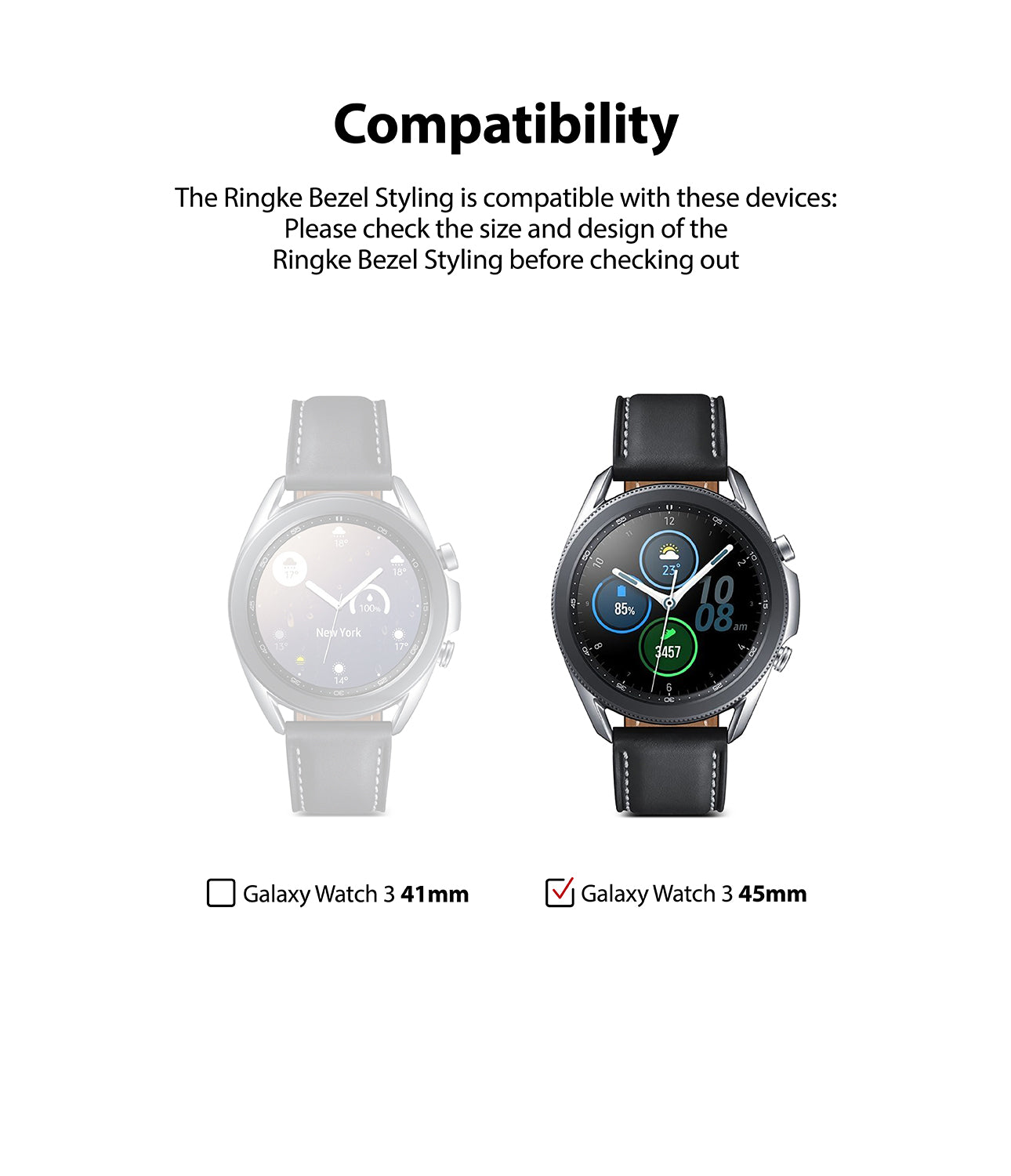 only compatible with galaxy watch 3 45mm