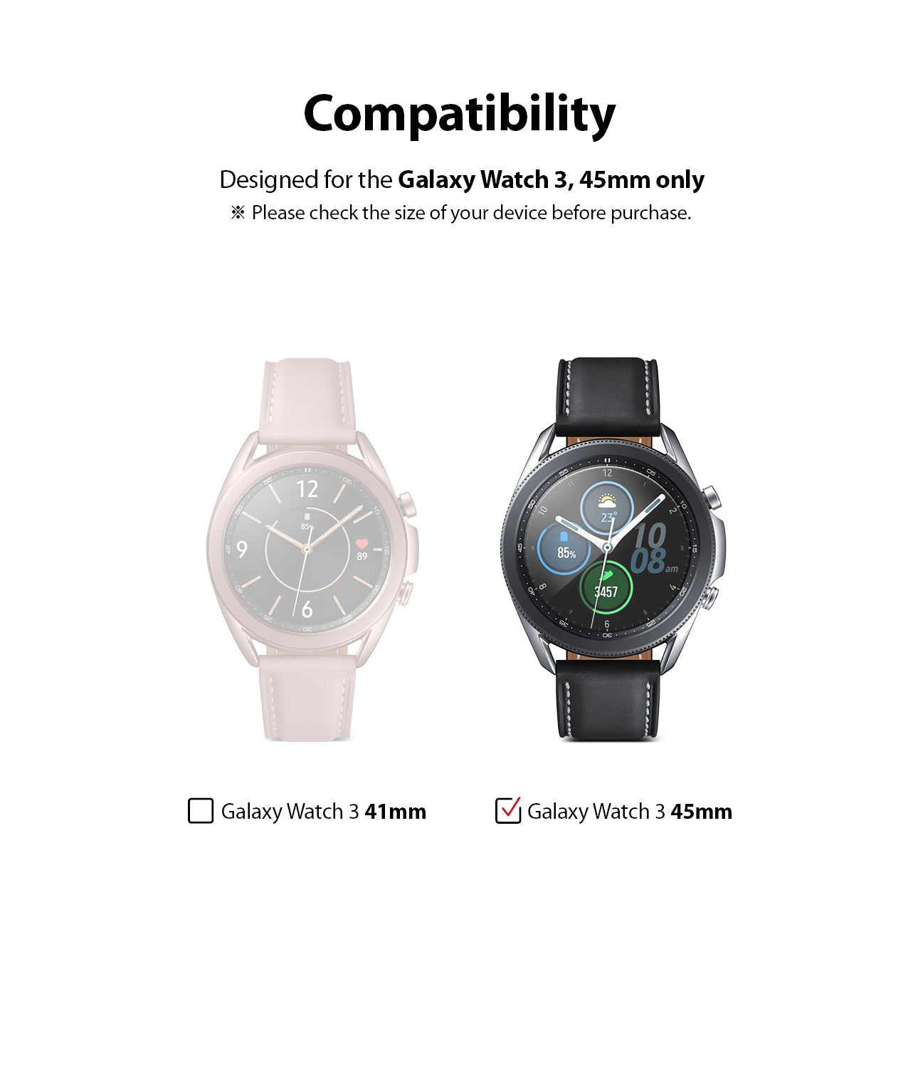 compatible with galaxy watch 3 45mm only