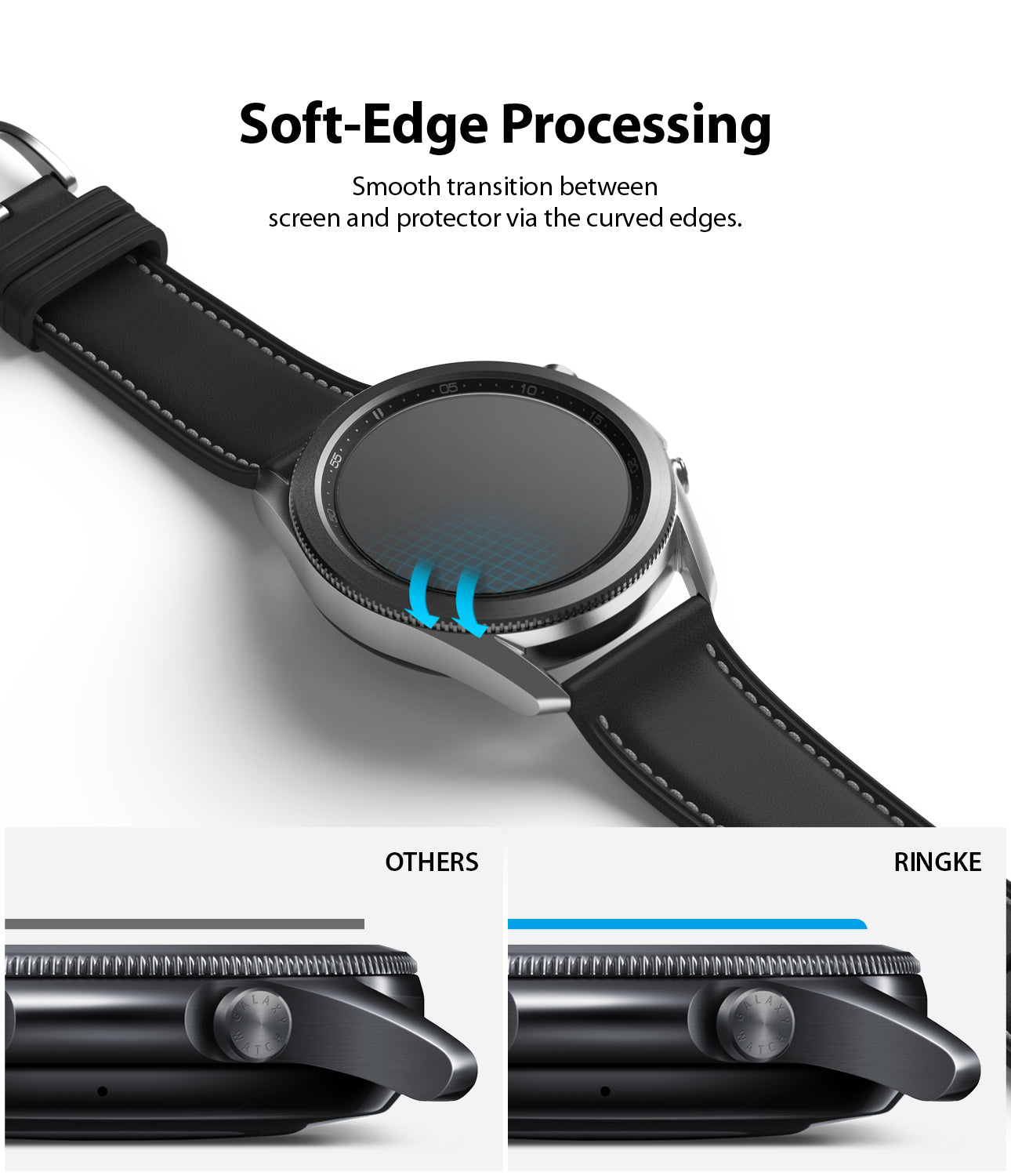 Galaxy Watch 3 45mm Screen Protector Invisible Defender Glass Ringke Official Store