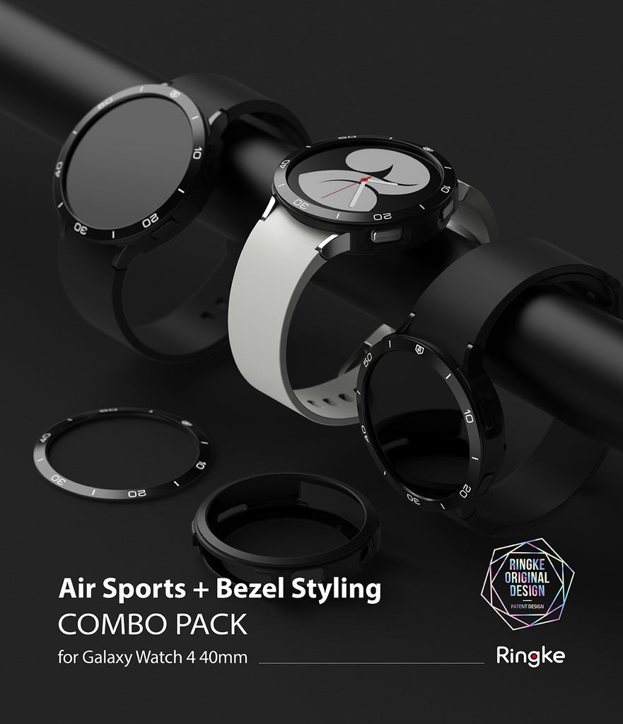 Galaxy Watch 4 40mm Air Sports Black Bezel Styling 11 Ringke