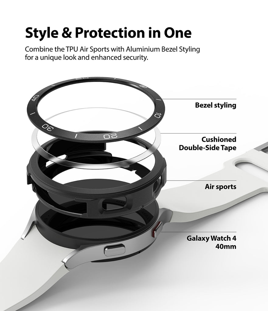 TPU Air Sports with Aluminum Bezel Styling for a unique look and enhanced security