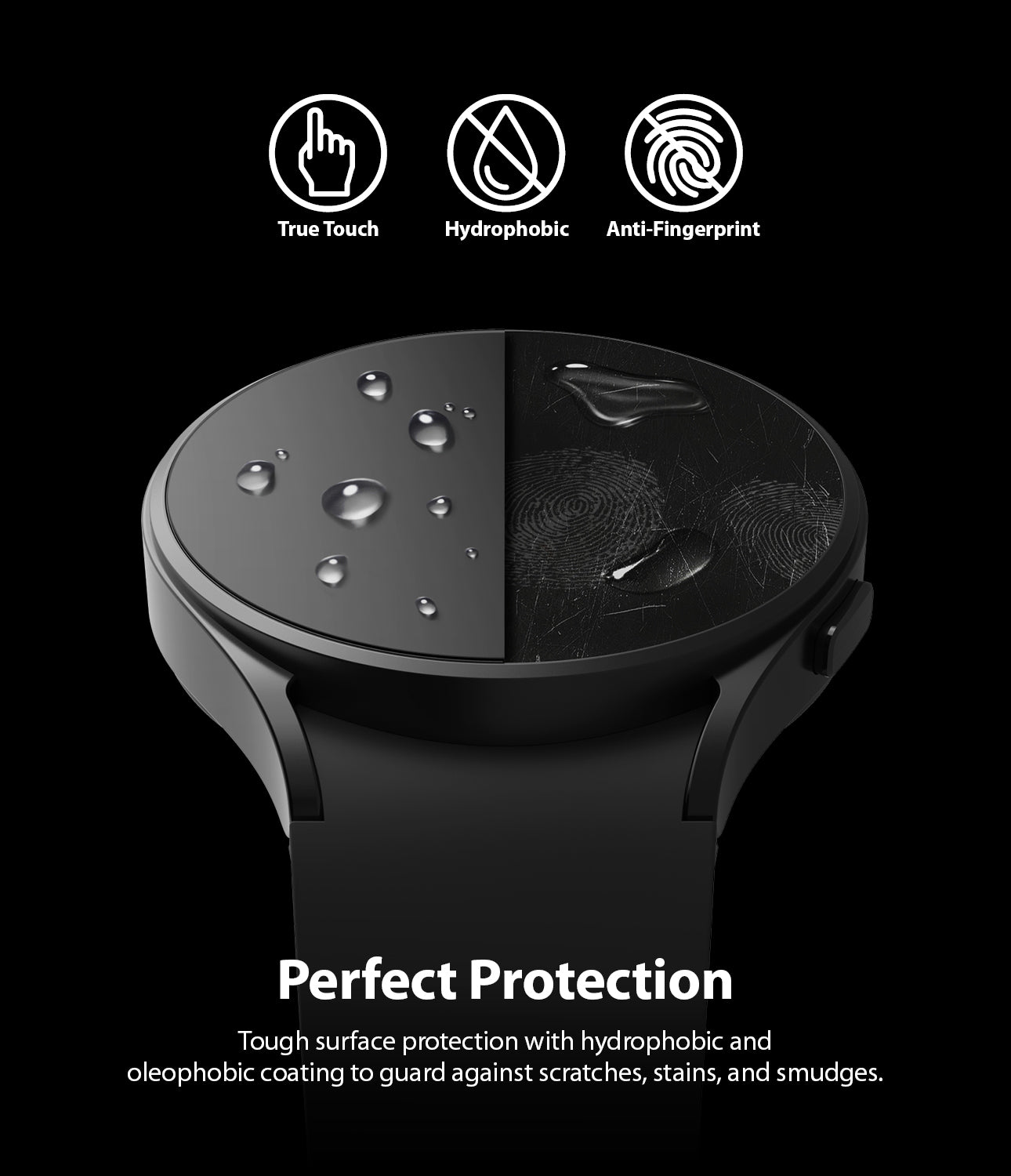 Touch surface protection with hydrophobic and oleophobic coating