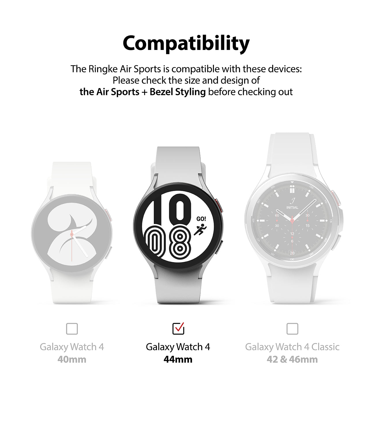 Compatible with Galaxy Watch 4 44mm