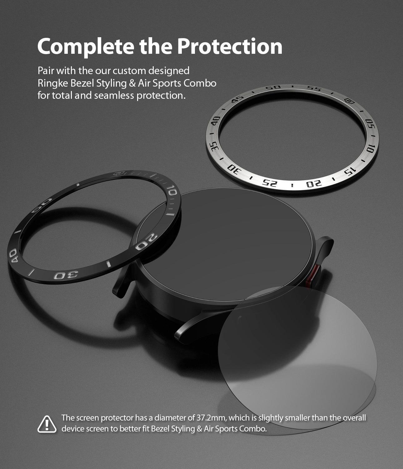 Galaxy Watch 4 44mm Screen Protector for Bezel Styling | Glass - Ringke Official Store