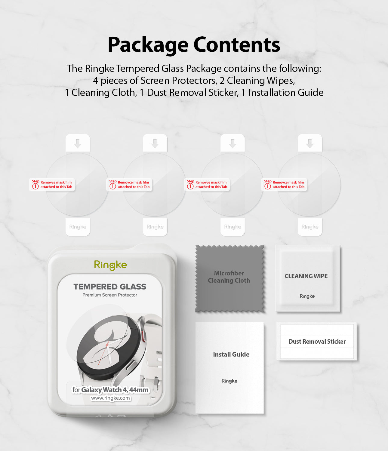 Galaxy Watch 4 44mm Screen Protector | Glass - Ringke Official Store