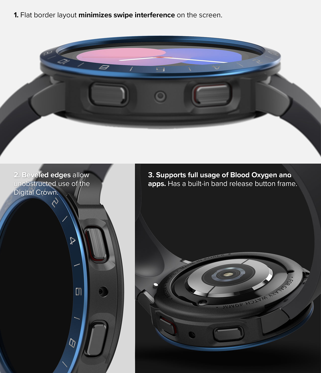 Galaxy Watch 5 40mm | Air Sports Black + Bezel Styling 12