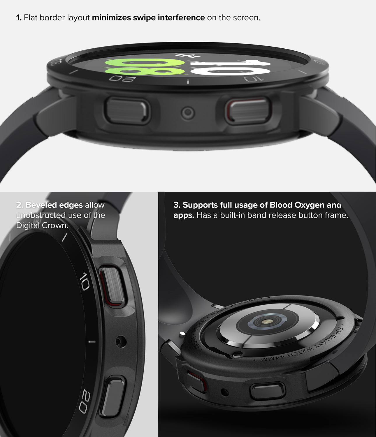 Galaxy Watch 5 44mm | Air Sports Black + Bezel Styling 11