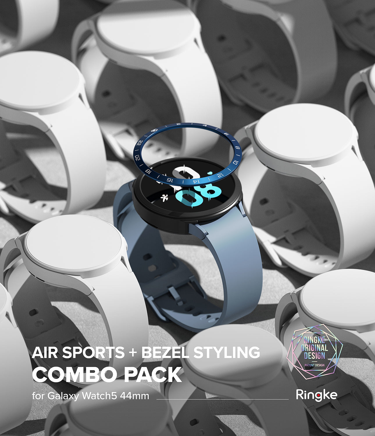 Galaxy Watch 5 44mm | Air Sports Black + Bezel Styling 12