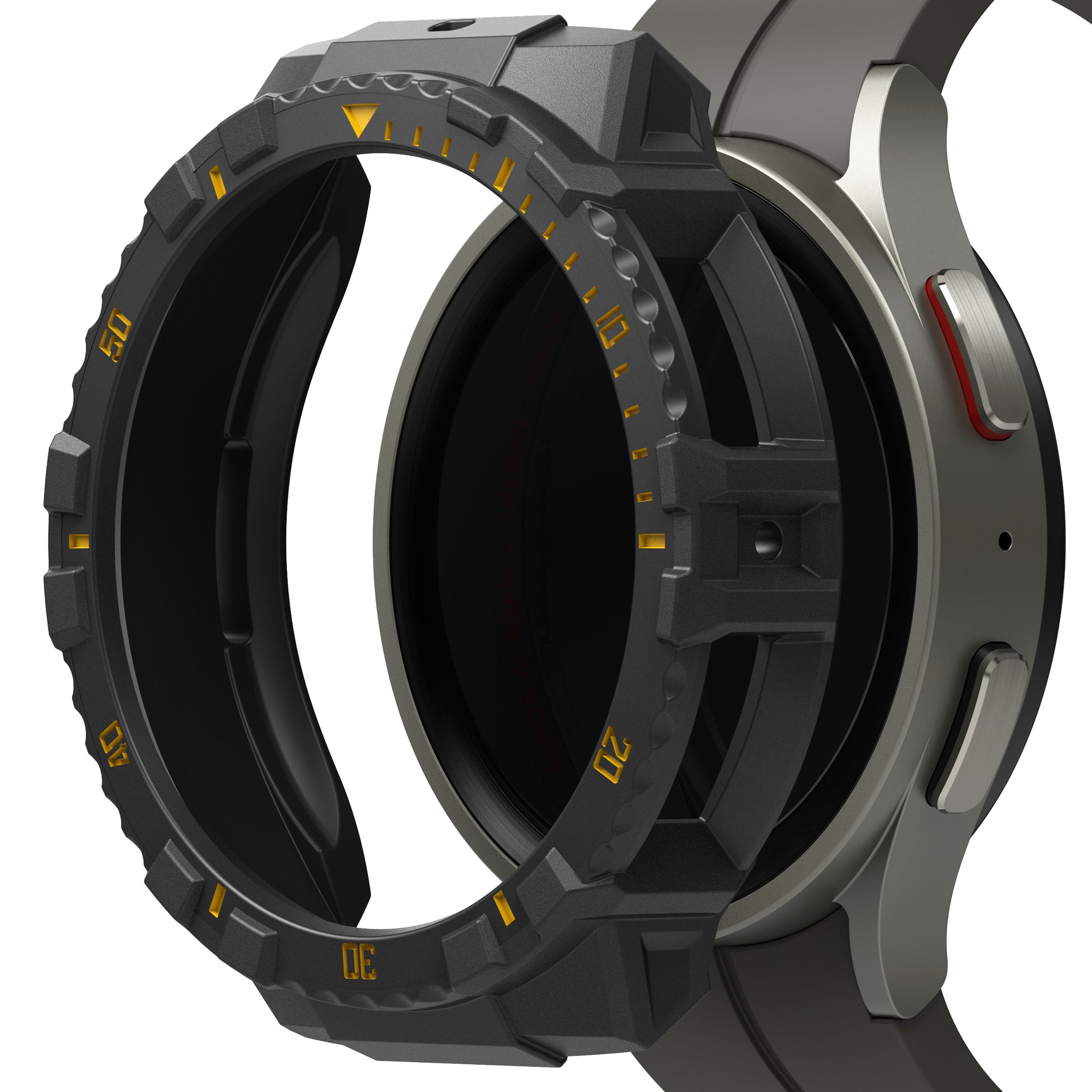 Galaxy Watch 5 Pro Case | Fusion-X - Black (Yellow Index)