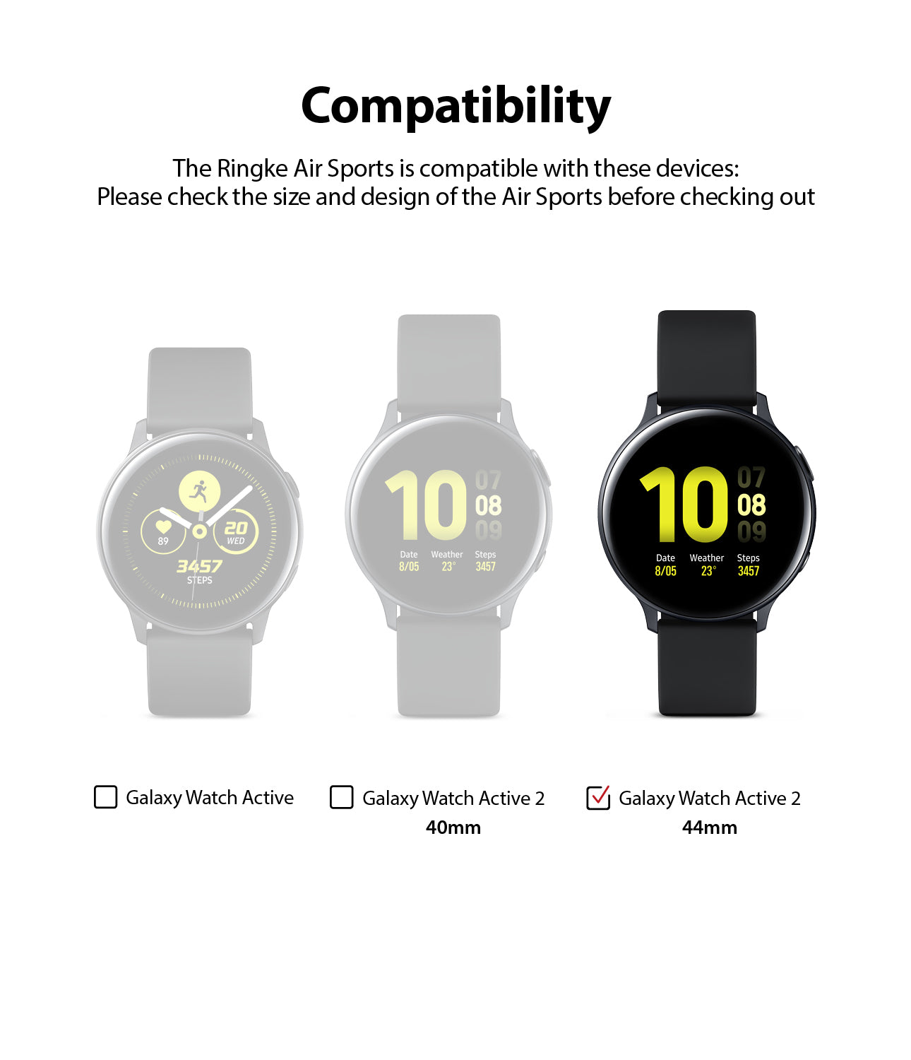only compatible with galaxy watch active 2 44mm