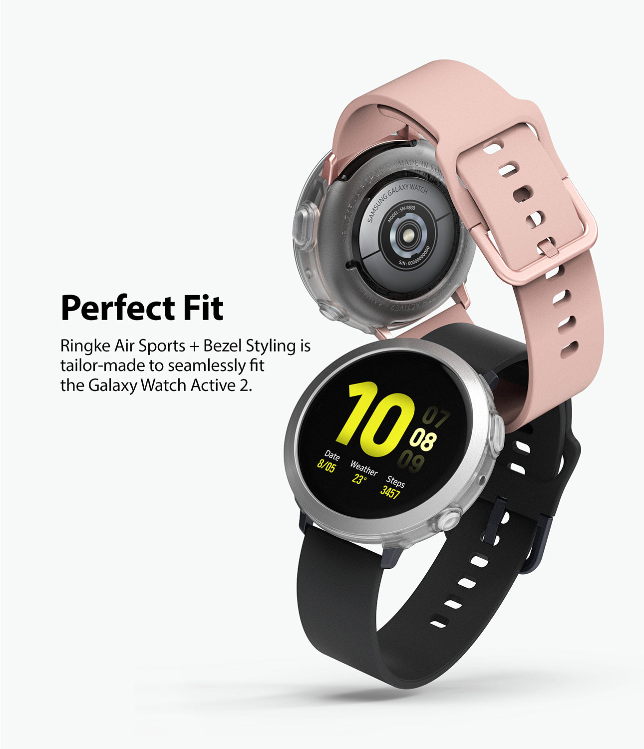perfect fit - ringke air sports with bezel styling is tailor made to seamlessly fit the galaxy watch active 2