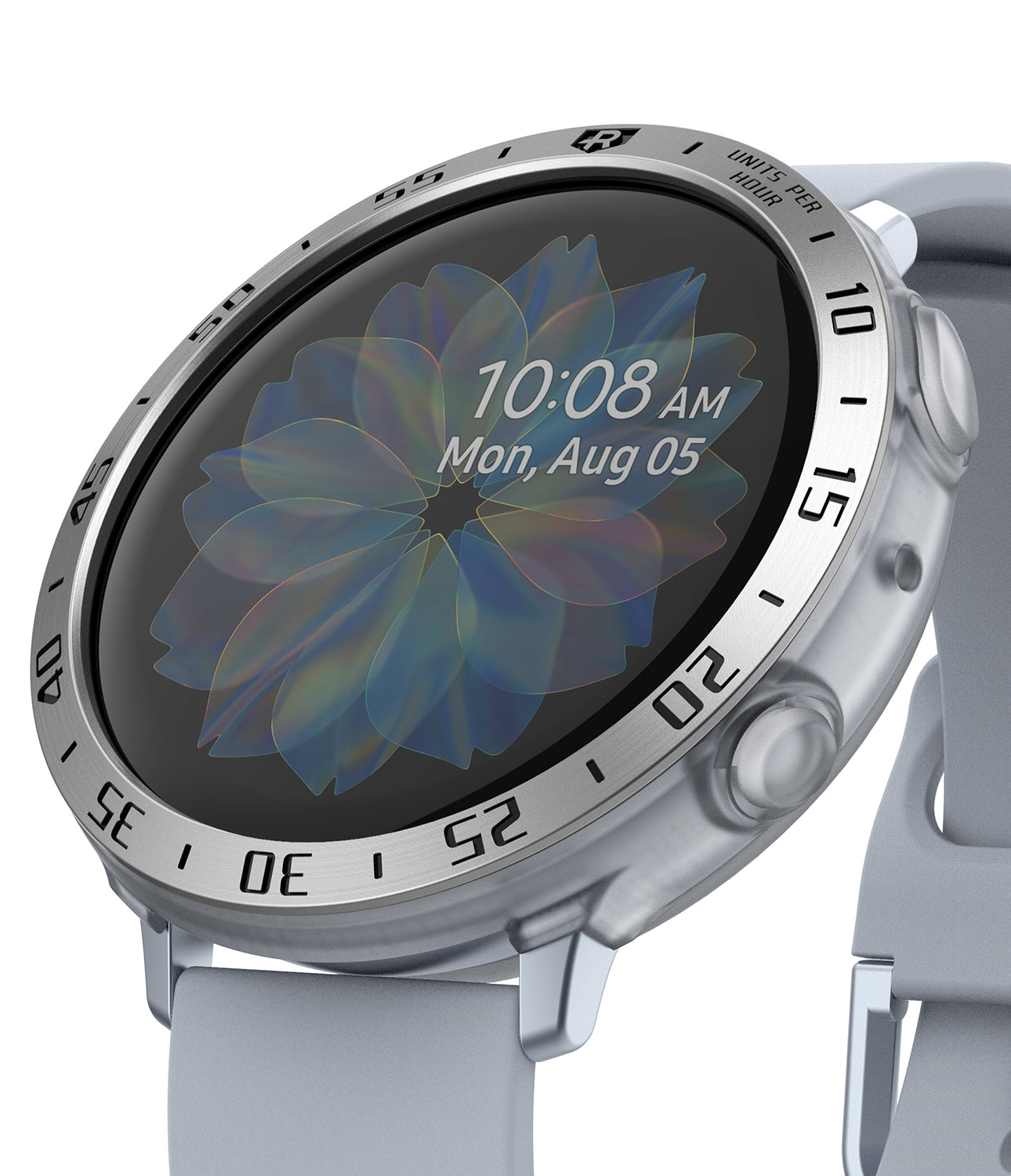 galaxy watch active 2 case air sports + bezel styling combo : matte clear + 30