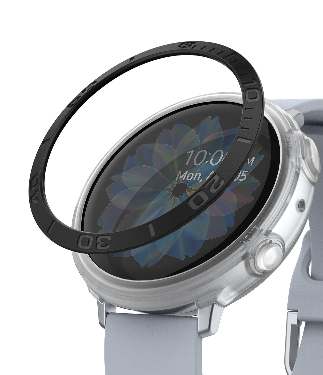 galaxy watch active 2 case air sports + bezel styling combo : matte clear + 31