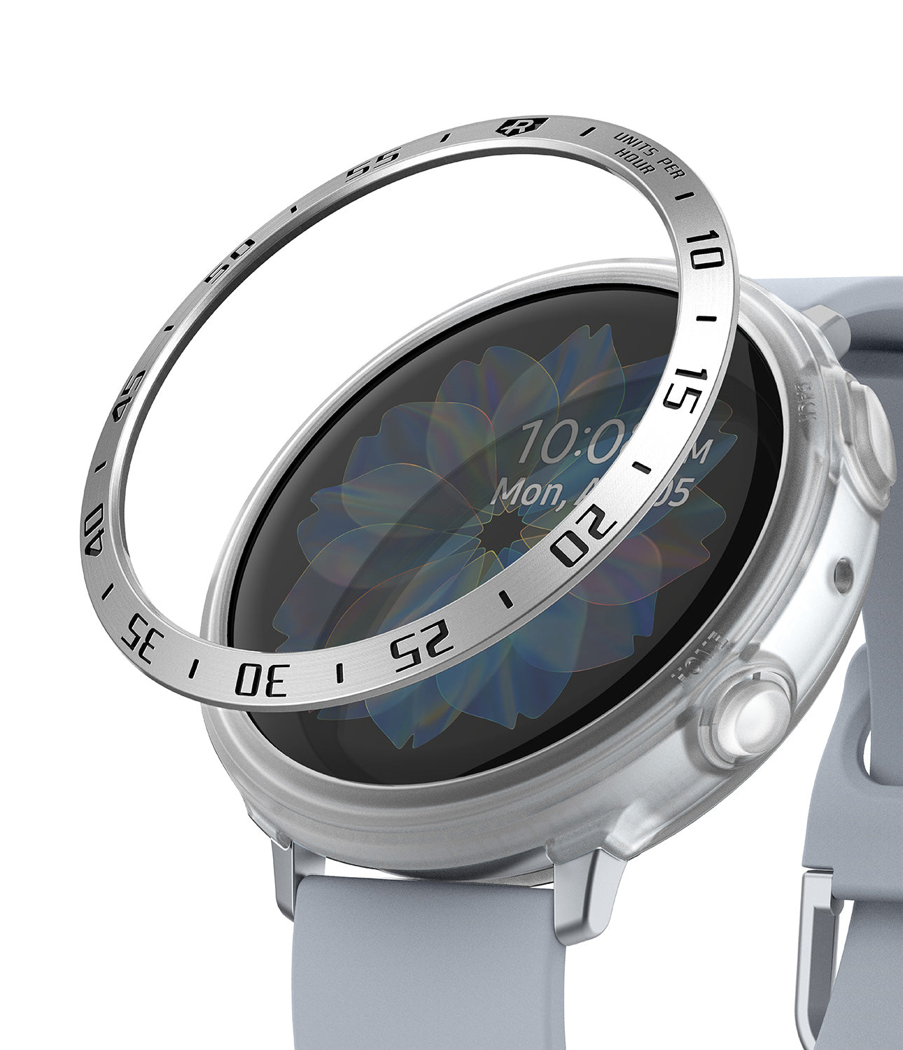 galaxy watch active 2 case air sports + bezel styling combo : matte clear + 30