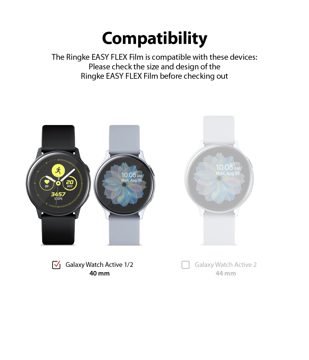 Galaxy Watch Active 2 40mm Screen Protector Easy Flex Ringke Official Store