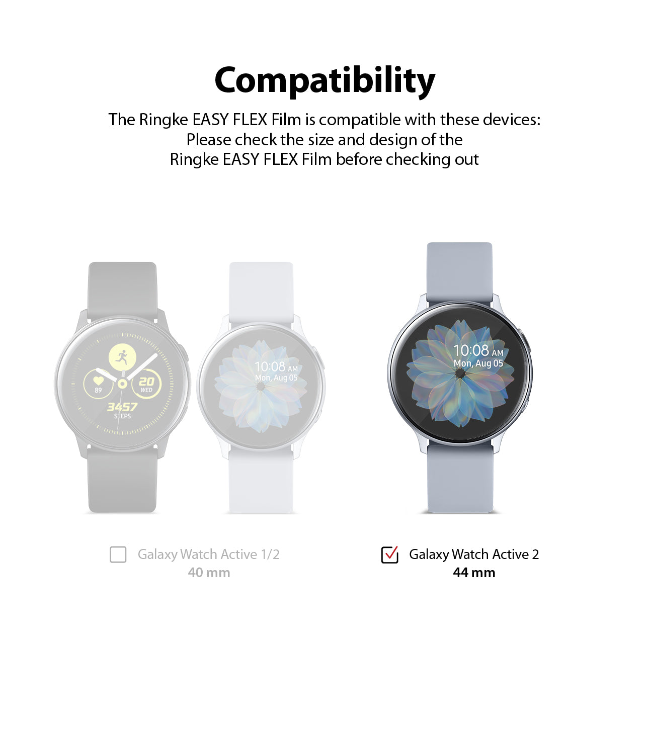 only compatible with galaxy watch active 2 44mm