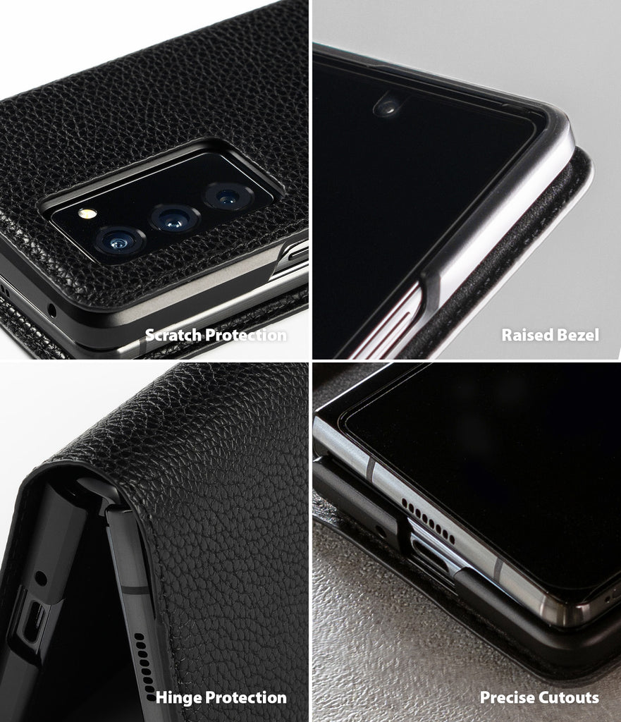 galaxy z fold 2 case - ringke signature folio standard black
