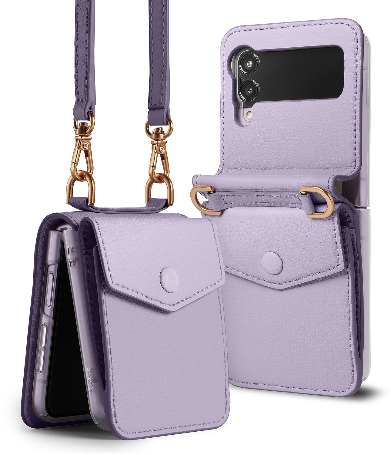 Galaxy Z Flip 3 Case | Folio Signature Card Pocket Light Purple - Ringke Official Store