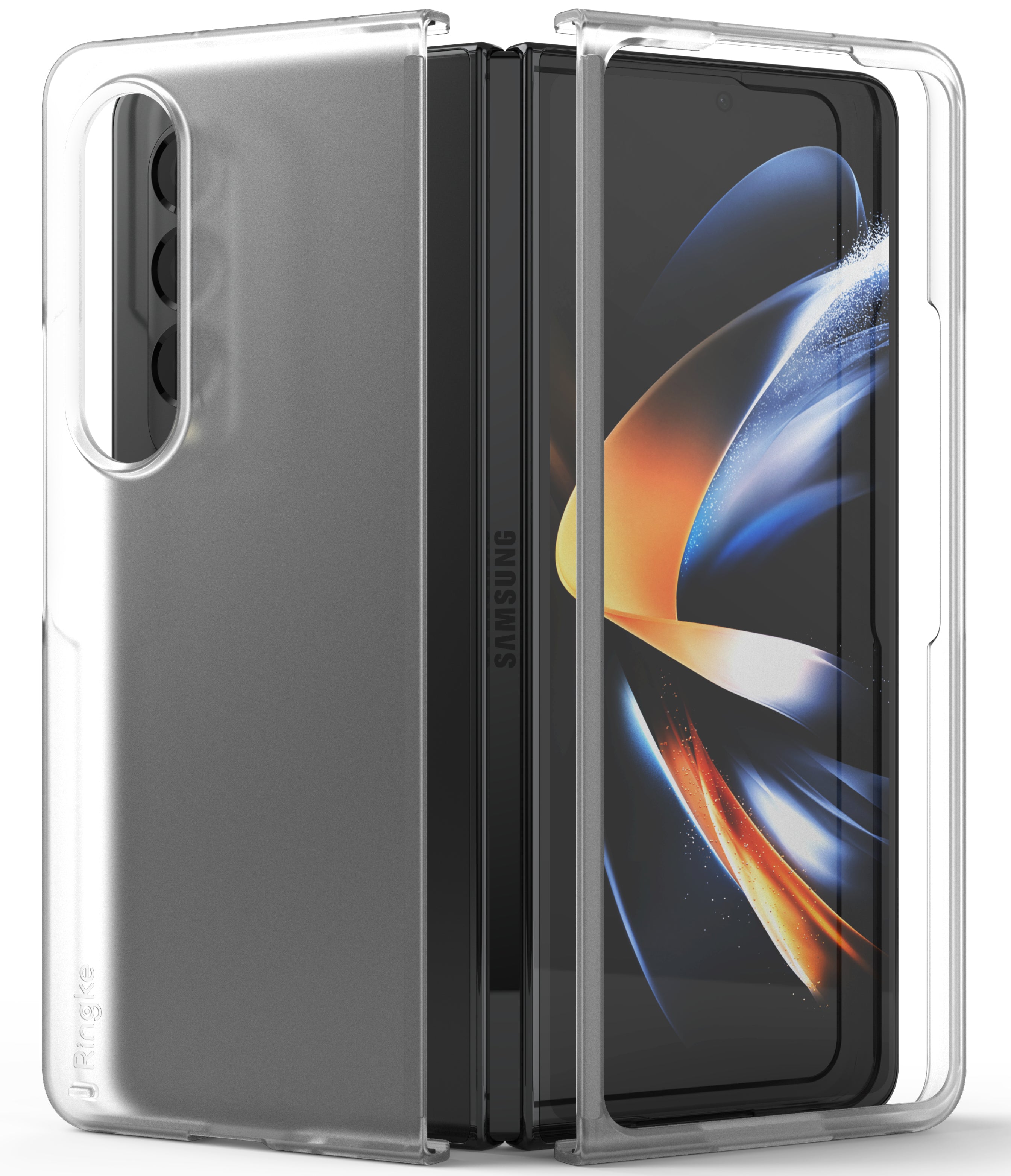 galaxy z fold 4 ringke slim matte clear case main
